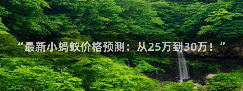 娱乐门徒123：“最新小蚂蚁价格预测：从