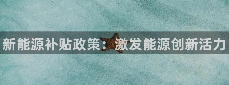 门徒娱乐招商会判官333OO:新能源补贴政策:激发能源创新活